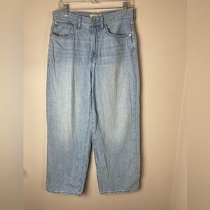 Madewell Women’s Size 27 Perfect Vintage Wide Leg Crop Jean High Rise Light Wash